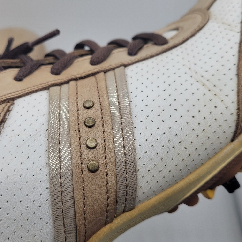 ECCO Women's Hydromax Tan White Golf Shoes Size 41 US 10 Round Toe - Picture 10 of 15